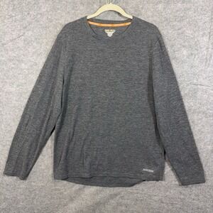 Omni Wool Base Layer Shirt Mens XXL Gray Crew Neck Wool Blend
